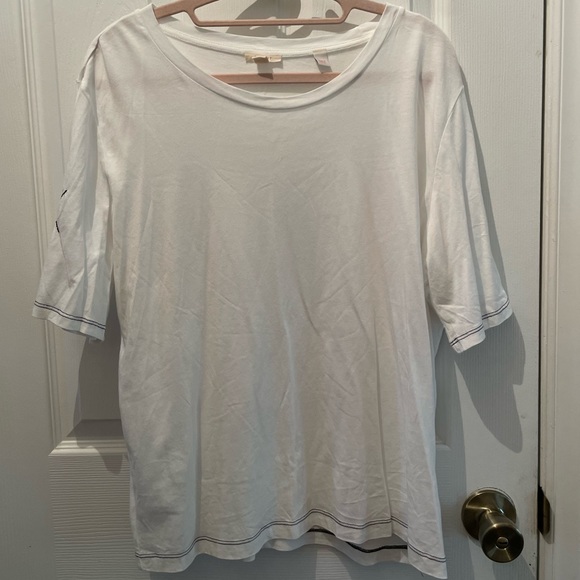 Esprit T-Shirt Cotton Blend White Short Sleeve Top Size XL - Picture 1 of 8